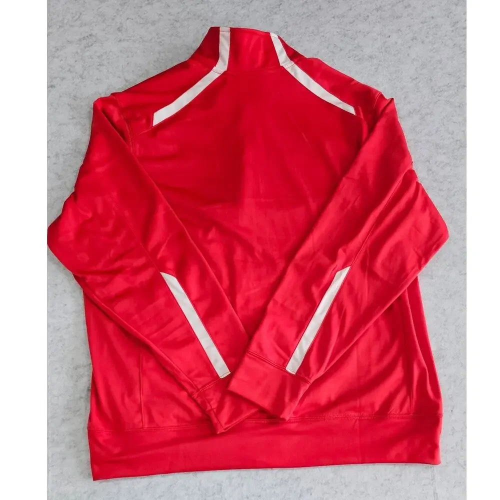 Nike Team Overtime Jacket Red Full-Zip Track Training Sports Jacket. Mens Sz XL